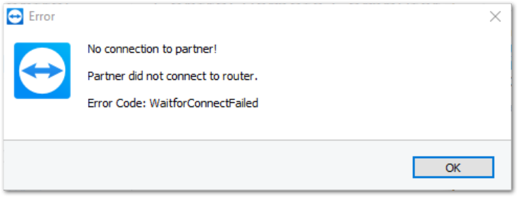 TeamViewer Partner Did Not Connect to Router